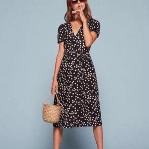 Reformation Addy Wrap Dress in Garland (NWT)